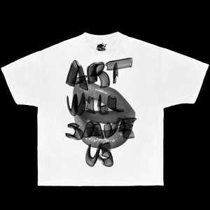 ศิลปะจะช่วยเราได้ เสื้อยืดกราฟิกทรงโอเวอร์ไซส์ สไตล์สตรีทแวร์ Y2K - Product Image 1