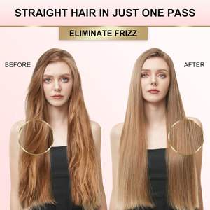 Factory Price 2-in-1 Ceramic Coating Iron Hair Straightener With PTC Plates LED Display Hot Air Styling Dry Switch Function - Product Image 2