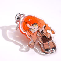 Porte-clés en acrylique personnalisé avec motif de fille chibi unique, charmant pendentif avec accessoires métalliques pour cadeaux souvenirs