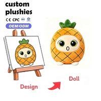 Kawaii fruit- en groentepluche speelgoed groothandel op maat gemaakte cartoon aardbei kiwi pluche knuffels zacht comfort kinderspeelgoed