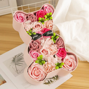 Handmade Rose Soap <b>Flower</b> Little <b>Bear</b> Gift Box New Year's Eve Creative Surprise Gift for Girlfriend Artificial <b>Flower</b> - Product Image 4