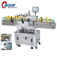Prix usine étiqueteuse ronde en plastique verre bouteille de vin adhésif autocollant poignée étiquetage Machine d'emballage