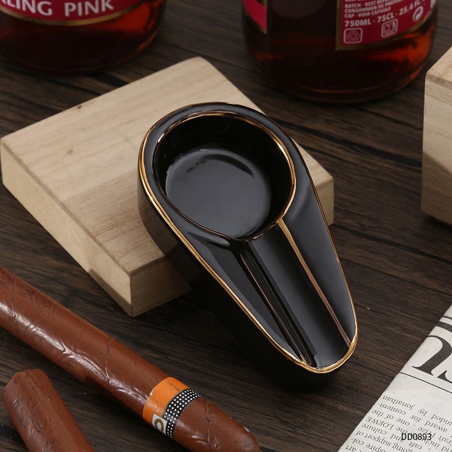 Black with gold trim