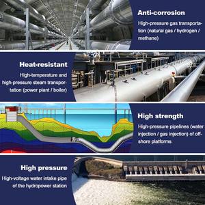 أنابيب فولاذية مقاومة للصدأ كبيرة القطر 304l 316l للصناعات البتروكيماوية، أنابيب سلسة Sch40 Sch80 لخطوط أنابيب الغاز الطبيعي - Product Image 4