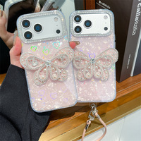 Coque de téléphone étanche de luxe motif papillon, accessoires pour téléphones portables, étuis pour iPhone 15 16 Pro Max 17 Air, vente en gros personnalisée