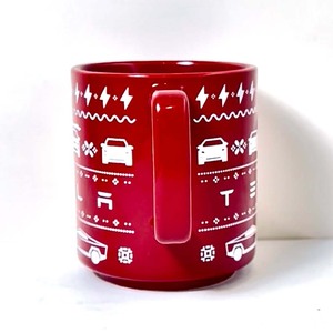 แก้วเซรามิกแบบมีหูจับ ลายเทสล่าสีแดง สำหรับเป็นของขวัญ - Product Image 2