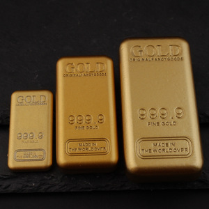 Ruilang Bullion Gold Bar Simulation 999.9 Fine Gold Alloy Prop Ornament Classic Chinese Style for Home Use - Product Image 1