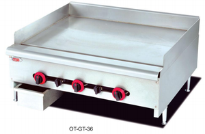 स्वचालित इग्निशन आधा फ्लैट और आधा ग्रोव प्लेट 10kw lpg/ng हैमबर्गर और पैनकेक ग्रिल - Product Image 6