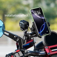 Kewig Motorrad-Rückspiegelbasis aus Aluminiumlegierung, Verlängerungsstange zur Installation von Handy- und Kamerahalterungen