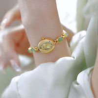 Reloj De pulsera analógico De cuarzo De lujo para Mujer, pulseras De oro, banda De cuero, estilo deportivo antiguo, Reloj De Mujer para niñas
