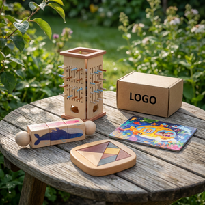 Juego de Juguetes de Madera Montessori al por Mayor, Kit de Rompecabezas Educativos para la Primera Infancia, <span class=keywords><strong>Mundo</strong></span> Marino, Juego de Regalo para <span class=keywords><strong>el</strong></span> <span class=keywords><strong>Desarrollo</strong></span> Sensorial del Bebé - Product Image 3