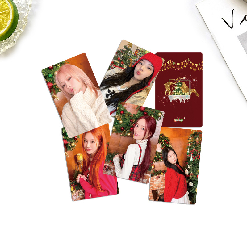 ITZY リュジン シーグリ ポラロイド 5Pcs/Set KPOP ITZY WDZY Christmas Cartoon Selfie Photocards List