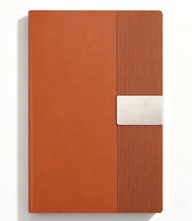 Carnet A5 professionnel à couverture rigide en PU, imperméable, 100 feuilles lignées, logo personnalisé, agenda de bureau promotionnel