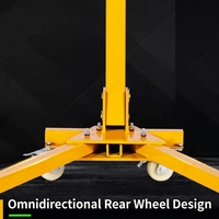 Mini-grue mobile électrique à poussée manuelle de 300 kg, grue à flèche sur roues, palan de levage électrique certifié CE pour entrepôt et garage