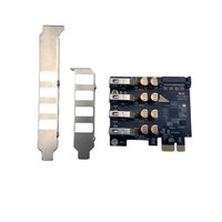 G-karve New High-speed SATA Powered Desktop PCI-E Graphics Card Adapter with Fan Cooling 4-port USB3.0