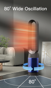 Smart 8-Speeds Bladeless Air Purifier Cooling Heating Timer Digital Control Floor Fan Household Plastic <b>Humidifier</b> FAN - Product Image 6