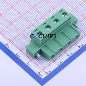 KF2EDGKM-7.5-4P Plug-in Terminal Block P=7.5mm Connector Plug Screw Fixing 1x4P 7.5mm - Product Image 1