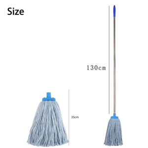 Mopa de Hilo de Algodón Desmontable de 450g con Mango de Acero Inoxidable para <span class=keywords><strong>Limpieza</strong></span> de Pisos del Hogar - Product Image 4