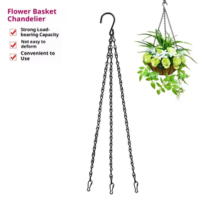 Metal Minimalist Square <strong>Plant</strong> Hanger Iron Flower <strong>Pot</strong> Large Hanging Chain <strong>Hook</strong> Durable Lightweight Welding Structure for Garden - Product Image 2