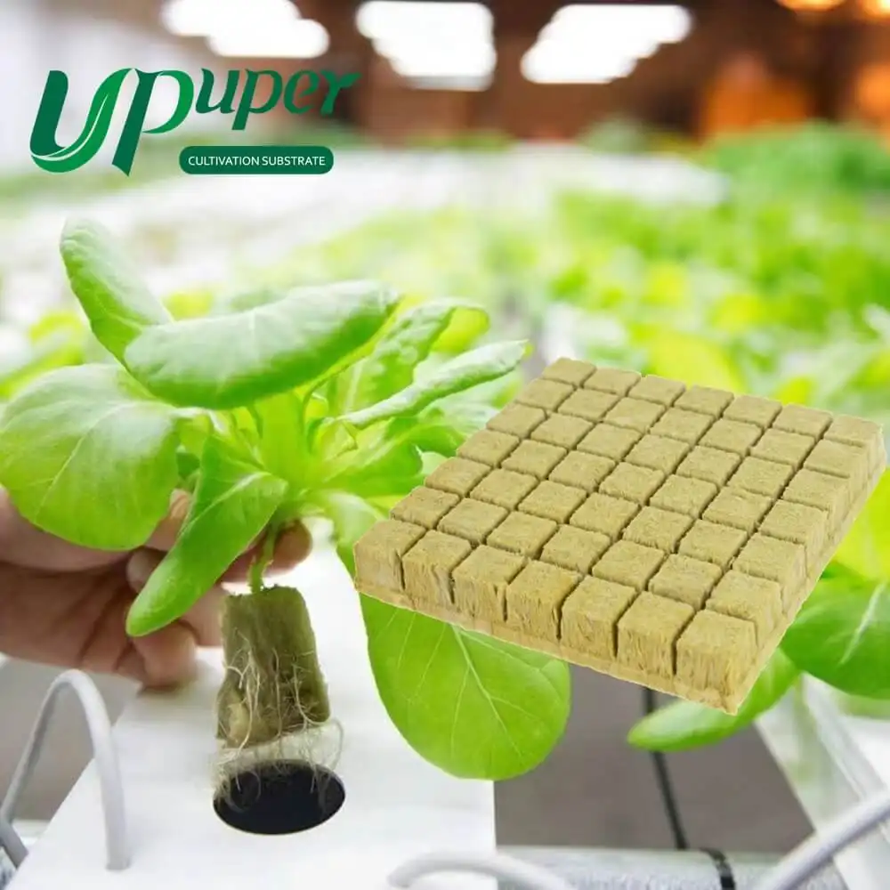 UPuper commercial greenhouses hydroponic grow medium growing cubes cloning rock wool grow plugs