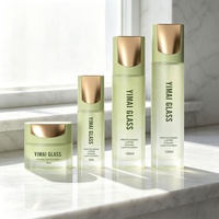 Lotion corporelle de luxe pour soins de la peau 50g 30ml 100ml 120ml, emballage cosmétique en verre (bouteille et pot) pour crème visage et crème de soin de la peau