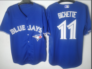Nouveau maillot de sport tendance, vente en gros d'usine, maillot de baseball, Toronto Blue <span class=keywords><strong>Jays</strong></span> 11 <span class=keywords><strong>Bichette</strong></span> - Product Image 4
