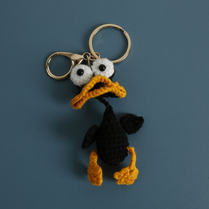 Porte-clés en crochet drôle et original, motif canard <span class=keywords><strong>moche</strong></span>, grenouille ou poussin tricoté en fil, figurine en tricot, breloque pour clés - Product Image 2