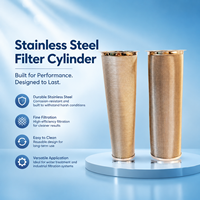 Filtre à café réutilisable en acier inoxydable, tube cylindrique en maille pour le café filtre manuel, accessoire pour cafetière à versement manuel