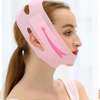 Patch amincissant coréen double ligne pour le visage et le menton, masque liftant en V, sangle de lifting du visage en V, sangle de lifting du menton