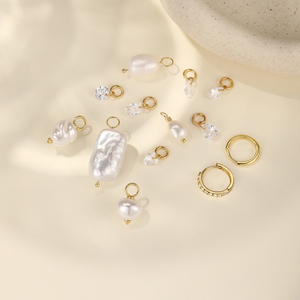 Accessoires de boucles d'oreilles DIY faits à la main en argent sterling 925 : Cerceaux, breloques géométriques, cœurs, poires, marquises, zircons, perles et charms - Product Image 6