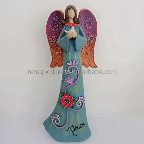 Patung malaikat doa, kerajinan Resin untuk hadiah dekorasi rumah patung malaikat berdoa