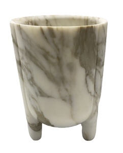 Vaso <span class=keywords><strong>in</strong></span> Marmo Grigio <span class=keywords><strong>Naturale</strong></span>, Lussuoso Vaso <span class=keywords><strong>in</strong></span> <span class=keywords><strong>Pietra</strong></span> per Fiori, Decorazione per la Casa, Vaso Artigianale <span class=keywords><strong>in</strong></span> Marmo - Product Image 5