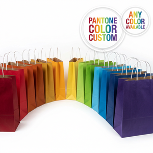Bolsa de Compras de Papel Kraft Reciclado de Lujo con Asas de Cinta y Laminado Mate, Impresión Personalizada para Ropa y Empaque de Regalos - Product Image 3