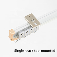 Riel de Cortina de Aluminio de Alta Resistencia de 2.0 mm, Riel Curvo en Forma de U, Silencioso, para Proyectos Hoteleros, Grado Comercial, Tamaño Personalizado, Fabricante OEM