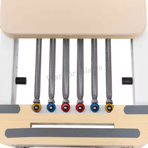 <span class=keywords><strong>Reformer</strong></span> Pilates <span class=keywords><strong>Aluminium</strong></span> Putih Studio dan Pribadi dengan Kotak Duduk Ekstensi dan Tali Pengikat Ganda - Product Image 5