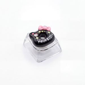Trendy Press Fidget Decompression Toy, Cute Cat Donut Resin DIY Custom Artisan Mechanical <strong>Keyboard</strong> Keycap - Product Image 3