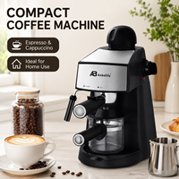 Cafetera Espresso de Acero Inoxidable de Alta Presión con Espumador de Leche, Cafetera Semiautomática para Hotel, Fabricación OEM