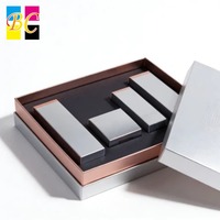 Boîte rigide magnétique personnalisée, carton, doublure en mousse EVA, laminage brillant, estampage, emballage de luxe pour cosmétiques