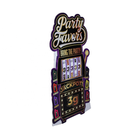 Support d'affichage en carton ondulé personnalisé en forme de machine à sous 3D, support de panneau publicitaire pour jeu de jackpot, présentoir en papier pour promotion au détail