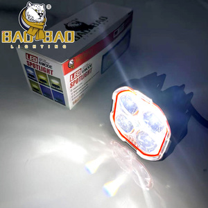 4 Lentilles Rouge Devil Eyes Aluminium Blanc Jaune Flash Mini Feux de Conduite Feux de <span class=keywords><strong>Moto</strong></span> Phare Avant pour Motos Pièces de Vélo - Product Image 2