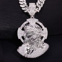 Collier pendentif Cerbère à trois têtes pour hommes, mythologie grecque, bijoux hip-hop, stock disponible pour les vendeurs en ligne