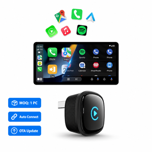 Adaptateur sans fil 2-en-1 APCOM Mini CarPlay Android Auto, dongle filaire vers sans fil Bluetooth 5.0 pour Apple CarPlay et écran miroir - Product Image 1