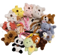 Porte-clés décapsuleur en forme d'animal mignon et dodu, en peluche douce parfumée, motif dessin animé 3D en relief, cadeau polyvalent