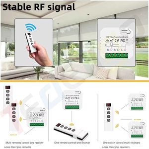 BSSY) Modulo Interruttore Telecomando RF Tedeligo per Porte di Garage e Trasmettitore Wireless 5 in 1 Canali, Bidirezionale, 110v 220v 16A - Product Image 5