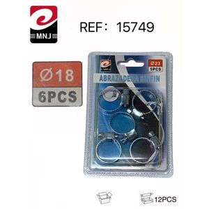 Morsetto per tubi Mnj 18 mm, 6 pezzi, raccordo per tubi in acciaio inossidabile, per industria generale - Product Image 1