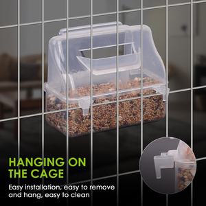 Mới đến treo nhựa <span class=keywords><strong>Bird</strong></span> <span class=keywords><strong>Feeder</strong></span> giật gân bằng chứng chim hộp thực phẩm trong suốt Thức ăn cho chim với đứng - Product Image 3