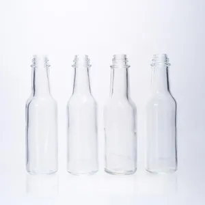 Yeni ürünler 150ml 5oz Woozy yuvarlak ipek Logo baskı temizle cam soya şişeleri