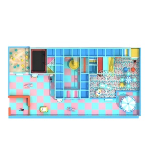Nouveau produit : aire de jeux intérieure pour enfants sur le thème des macarons, à vendre avec toboggan et piscine à balles - Product Image 6