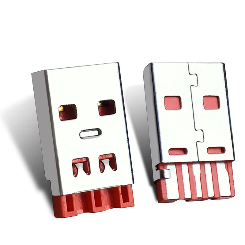 USB 2.0 4 pad 4 pin USB A erkek konnektör 5 amp 3 amp 2.4 amp