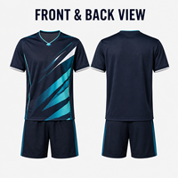 Ensemble de maillot et short de football personnalisés pour jeunes, col en V, uniforme de sublimation pour l'entraînement de football junior et les compétitions de club